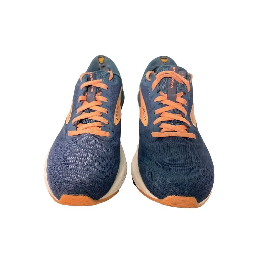 Brooks Navy Blue and Orange Running Shoes Comfortable Athletic Sneakers S-44